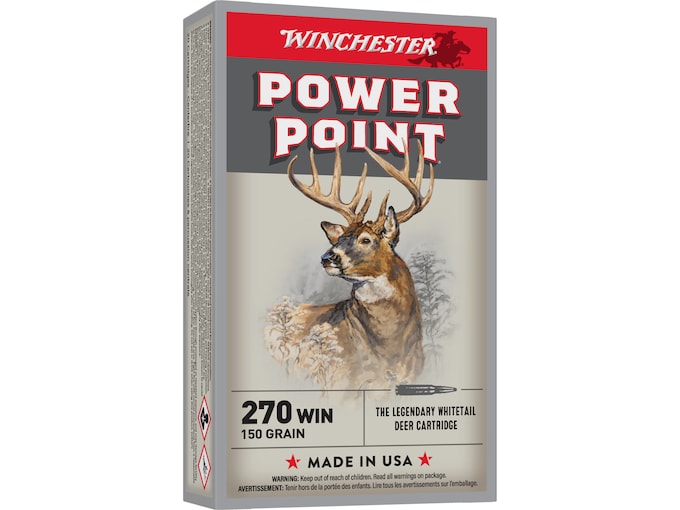 New Winchester Power Point 270 Winchester Ammo 150 Grain Jacketed Soft Point 200rounds New Winchester Power Point 270 Winchester Ammo 150 Grain Jacketed Soft Point 200rounds - Ammunition - Tactical Glock Co
