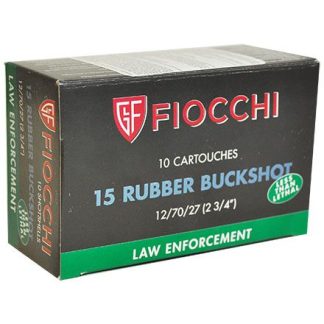FIOCCHI 12 GA. 2-3/4″ 15 PELLETS RUBBER BUCK - Ammunition | Tactical Glock Co