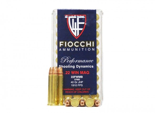 FIOCCHI 22 WIN-MAG 40GR JHP FIOCCHI 22 WIN-MAG 40GR JHP - Ammunition - Tactical Glock Co