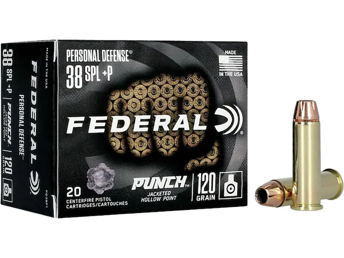 Buy Federal Personal Defense Punch 38 Special +P Ammo 120 Grain Jacketed Hollow Point 200 Buy Federal Personal Defense Punch 38 Special +P Ammo 120 Grain Jacketed Hollow Point 200 - Handguns - Tactical Glock Co