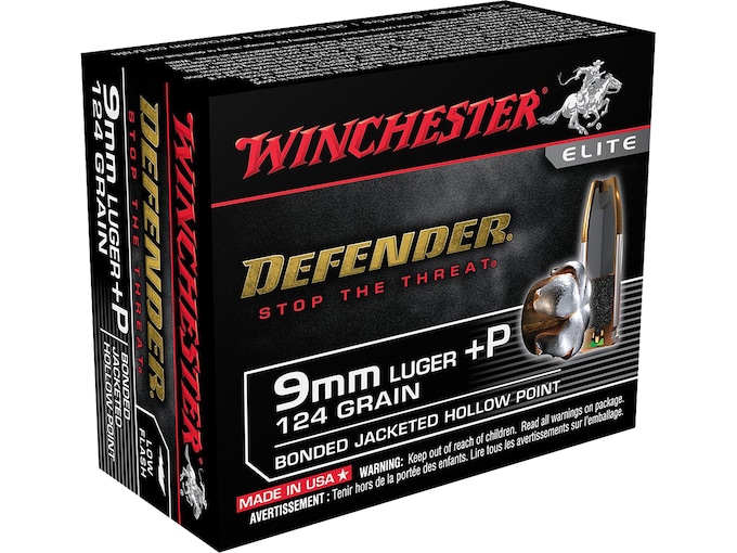 Real Winchester Defender 9mm Luger +P Ammo 124 Grain Winchester PDX1 Bonded Jacketed Hollow Point 200 rounds Real Winchester Defender 9mm Luger +P Ammo 124 Grain Winchester PDX1 Bonded Jacketed Hollow Point 200 rounds - Ammunition - Tactical Glock Co
