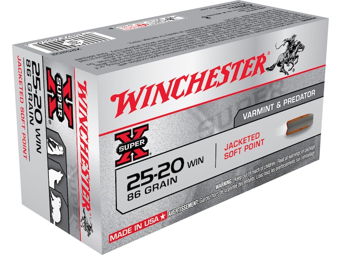 Authentic Winchester Super X 25-20 WCF Ammo 86 Grain Jacketed Soft Point Box of 50 Authentic Winchester Super X 25-20 WCF Ammo 86 Grain Jacketed Soft Point Box of 50 - Ammunition - Tactical Glock Co