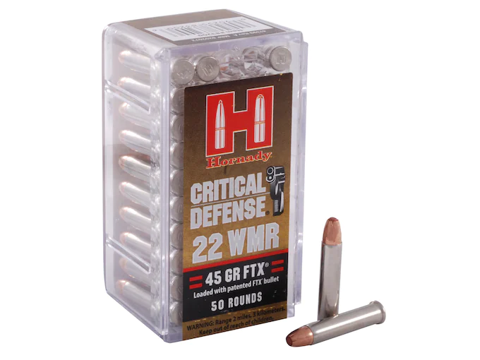 Hornady Critical Defense 22 Winchester Magnum Rimfire (WMR) Ammo 45 Grain Hornady FTX Polymer Tip - Fast Ship Hornady Critical Defense 22 Winchester Magnum Rimfire (WMR) Ammo 45 Grain Hornady FTX Polymer Tip - Fast Ship - Tactical Glock Switches - Tactical Glock Co