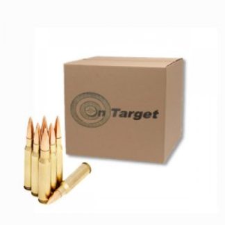 On Target 7.62×51 (.308 Win) 147gr M-80 FMJ Ammo – “NEW LAKE CITY BRASS” – Boxer primed – RELOADABLE – “250 Bulk Pack” - Ammunition | Tactical Glock Co