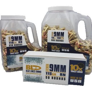 Blue Lakes Ammo 9mm 115gr RN – 500 Rounds - Ammunition | Tactical Glock Co