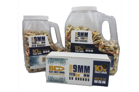 Blue Lakes Ammo 9mm 115gr RN – 500 Rounds Blue Lakes Ammo 9mm 115gr RN – 500 Rounds - Ammunition - Tactical Glock Co