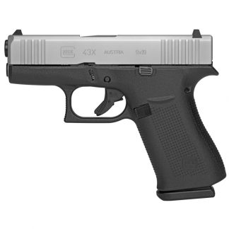 Glock 43X 9mm 10rd 3.41″ Pistol Black/Silver PVD PX435SL201 - Handguns | Tactical Glock Co