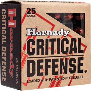 Shop Hornady Critical Defense 9mm Luger Ammo 115 Grain Hornady FTX Polymer Tip Box of 200 rounds - Handguns | Tactical Glock Co