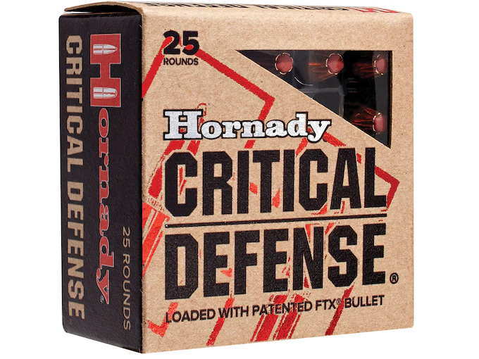 Hornady Critical Defense 9mm Luger Ammo 115 Grain Hornady FTX Polymer Tip Box of 200 rounds Hornady Critical Defense 9mm Luger Ammo 115 Grain Hornady FTX Polymer Tip Box of 200 rounds - Handguns - Tactical Glock Co