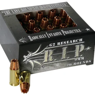 G2 Research R.I.P. 9mm Luger Ammo 92 Grain G2 R.I.P. Fragmenting Hollow Point Lead Free Box of 100 rounds For Sale - Ammunition - Tactical Glock Co